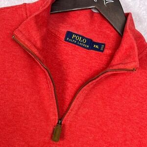 Polo Ralph Lauren Quarter Zip Pullover Mens‎ XXL Dusty Coral Cotton